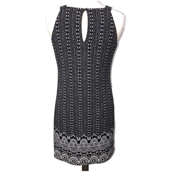 White House Black Market Crochet-Neck Printed Knit Shift Dress Small NWT - Picture 7 of 10